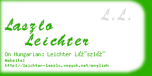 laszlo leichter business card